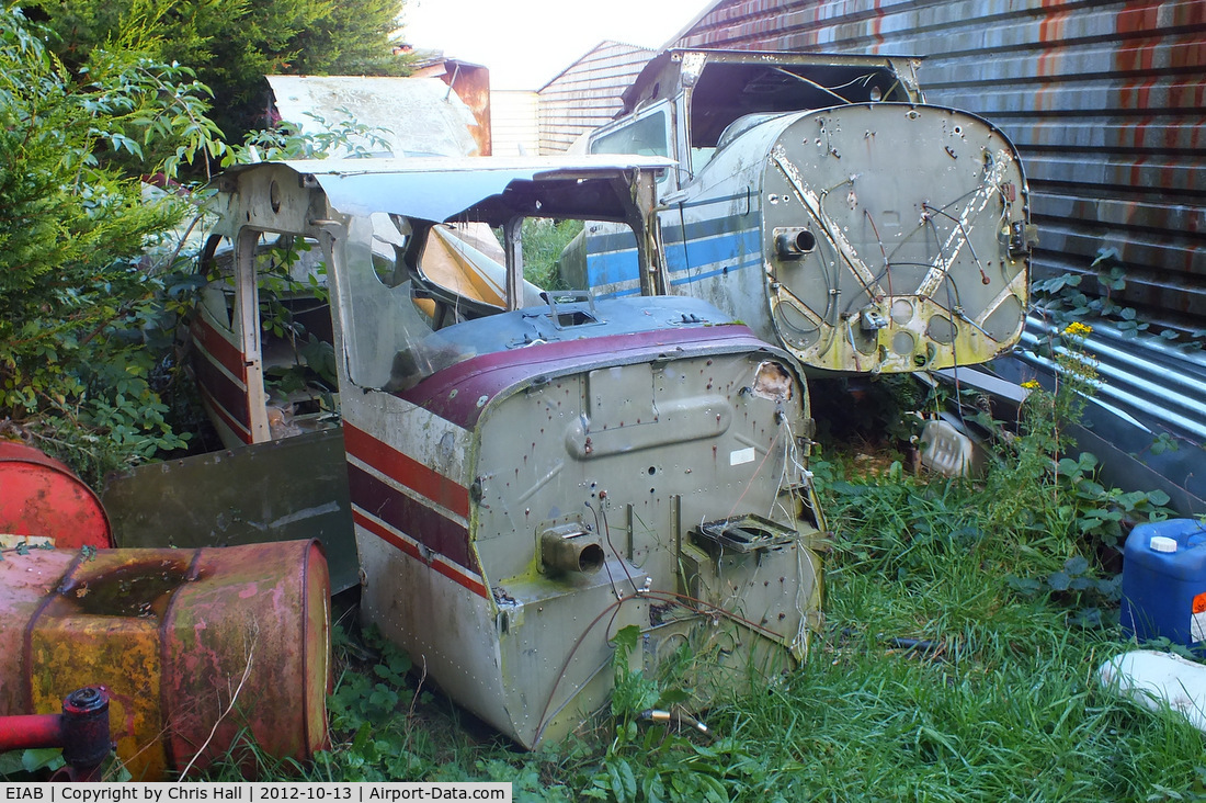 EIAB Airport - the bone yard behind the hangars at Abbeyshrule