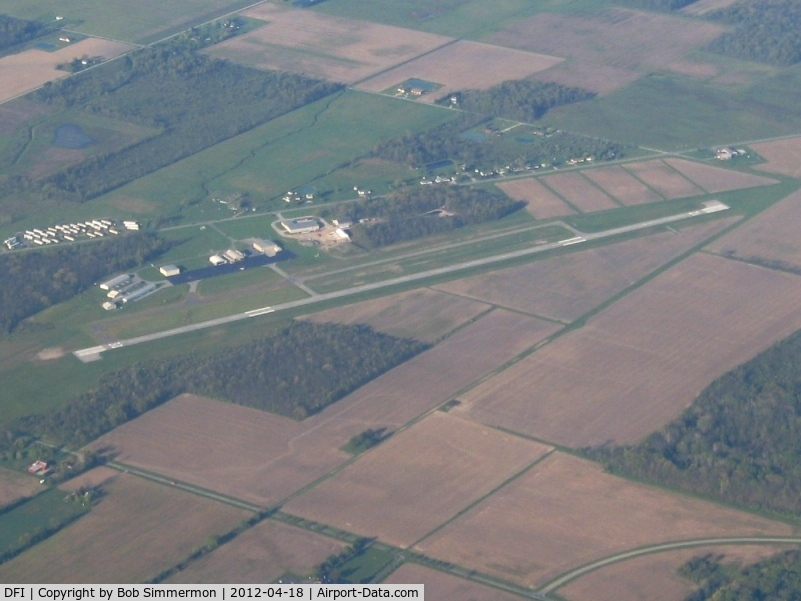Defiance Memorial Airport (DFI) - Looking SW at 4500'