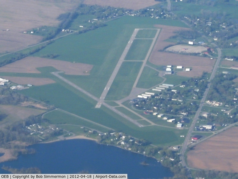 Branch County Memorial Airport (OEB) - Looking SW from 4500'