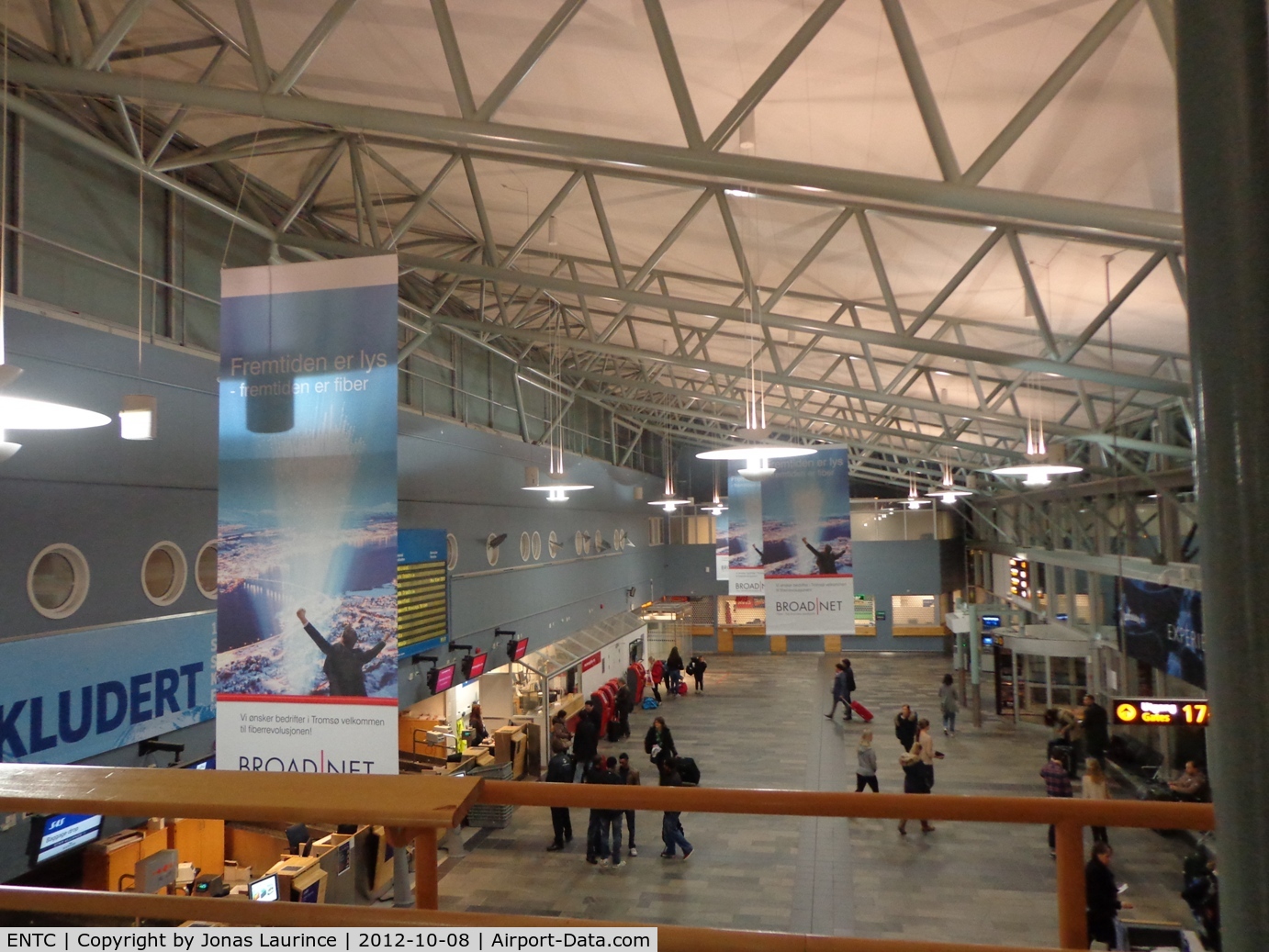 Tromsø Airport, Langnes, Tromsø, Troms Norway (ENTC) - The great hall of the Langnes Tromsø Airport
