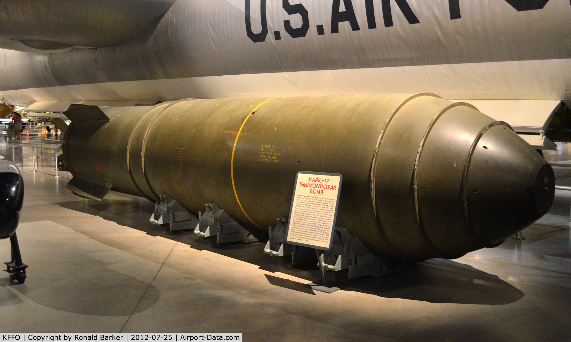 Wright-patterson Afb Airport (FFO) - Mk 17 bomb at AF Museum