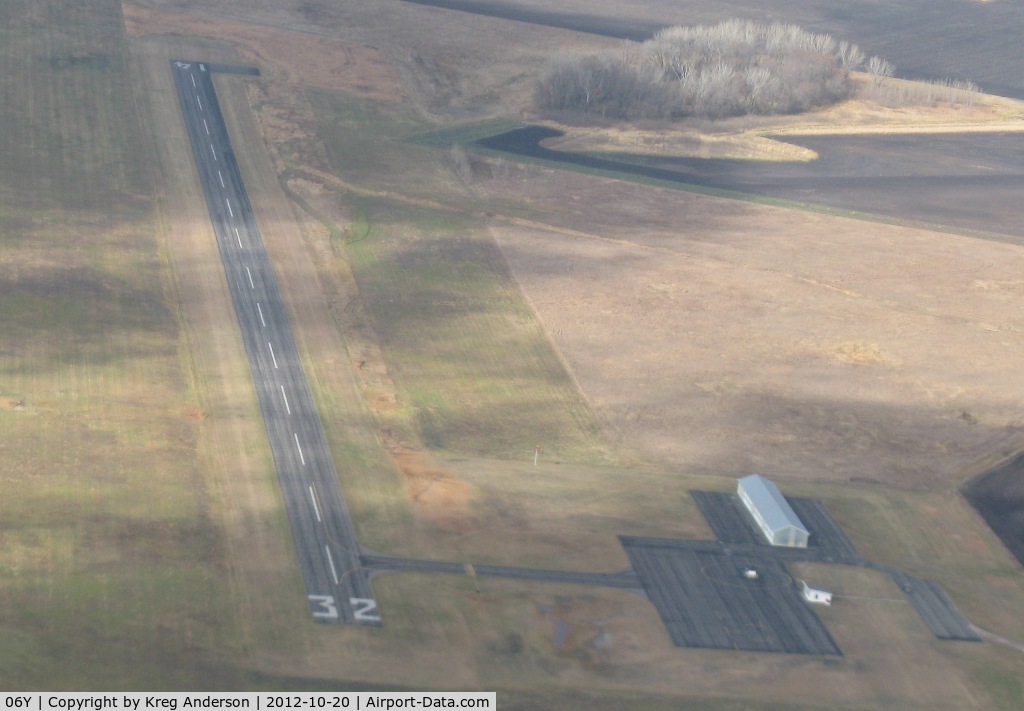 Herman Municipal Airport (06Y) - Herman Municipal Airport in Herman, MN from 2500' head from east to west.