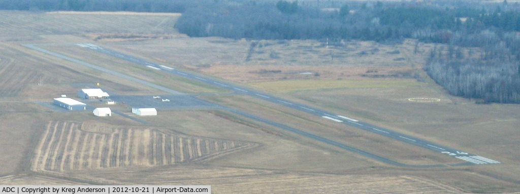 Wadena Municipal Airport (ADC) - Wadena Municipal Airport in Wadena, MN approaching from the south.