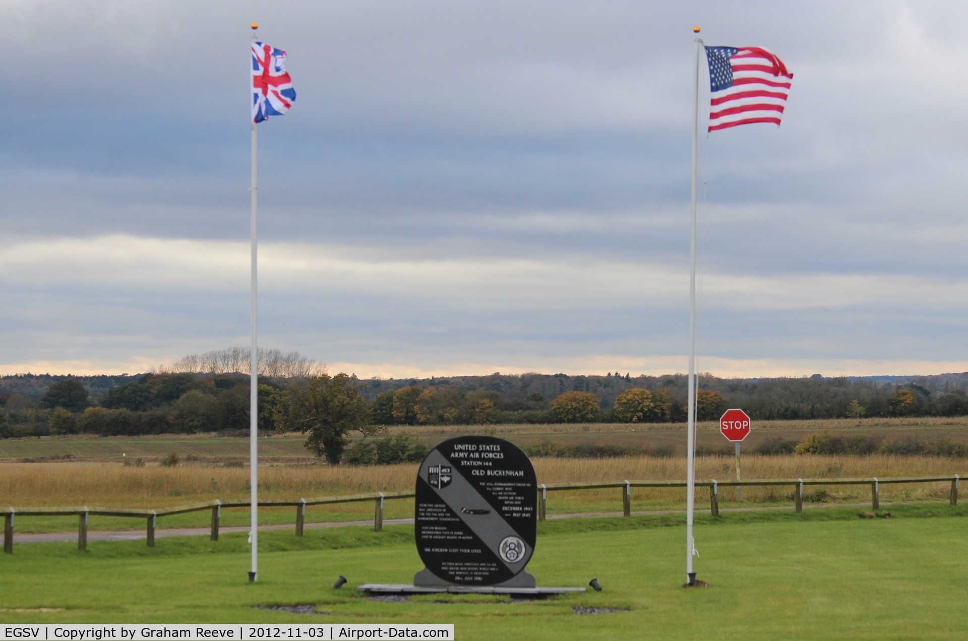 Old Buckenham Airport, Norwich, England United Kingdom (EGSV) - The War Memorial to those of the 8th USAAF, after being moved to it's new location at Old Buckenham.