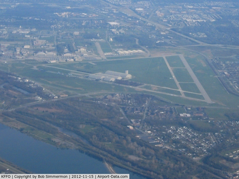 Wright-patterson Afb Airport (FFO) - Looking east at the USAF Museum.