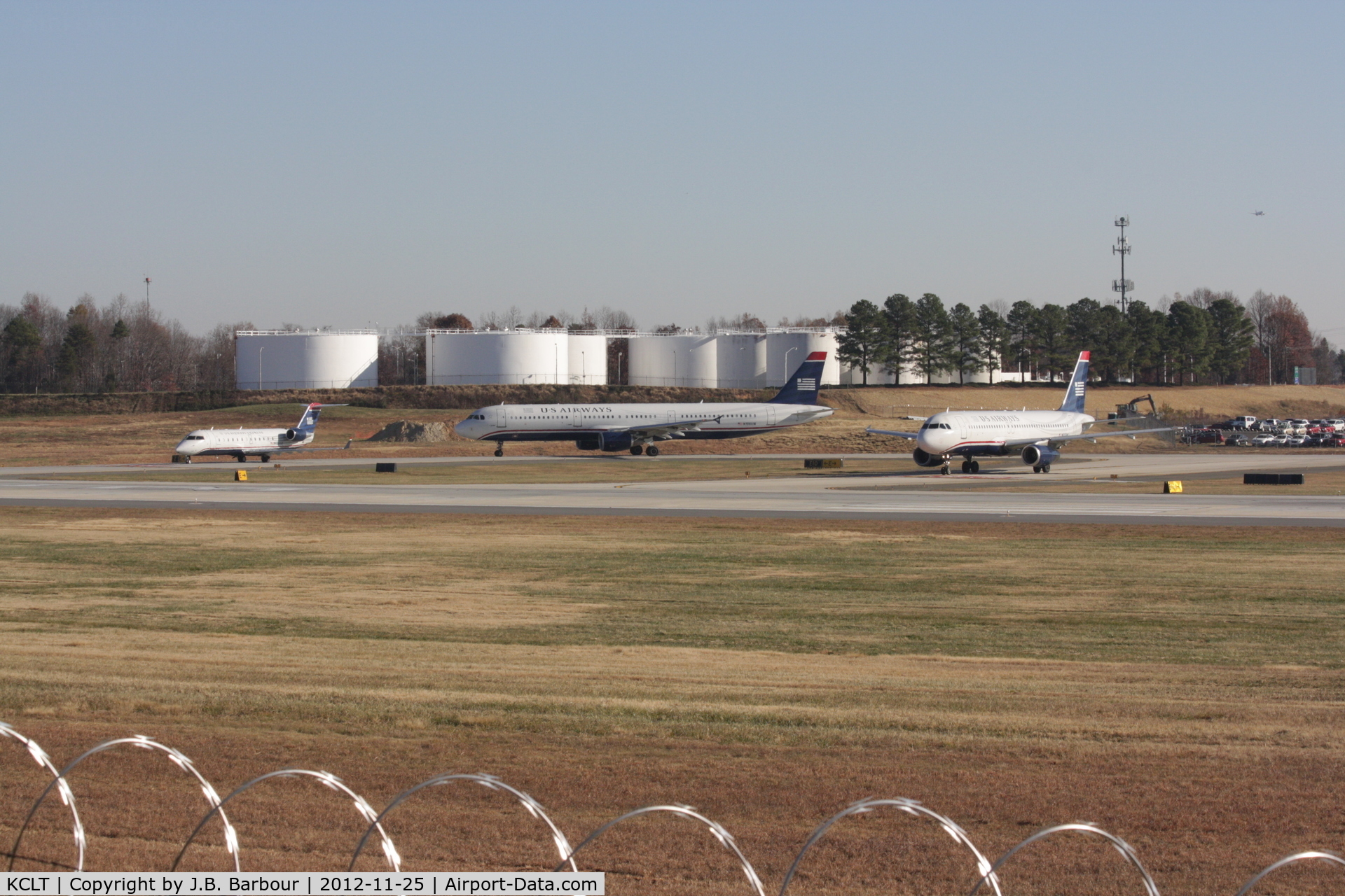Charlotte/douglas International Airport (CLT) - US Air stacked up and ready to go