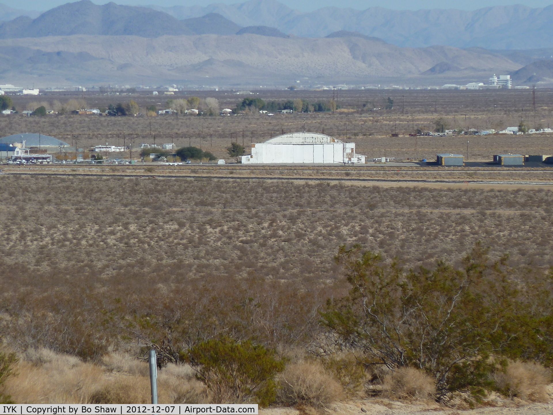 Inyokern Airport (IYK) - The large white building in the center of the picture is the 