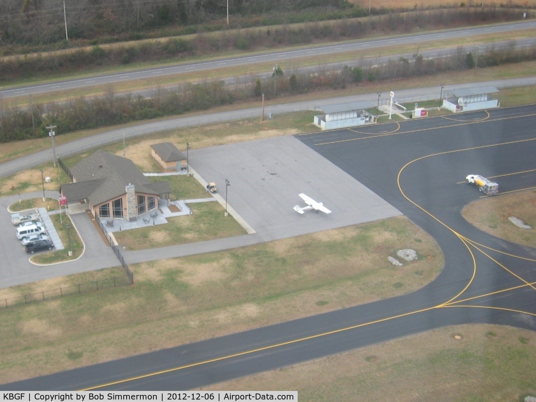 Winchester Municipal Airport (BGF) - FBO facility and fuel ramp at Winchester, TN