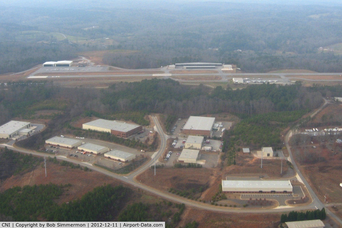 Cherokee County Airport (CNI) - Approaching from the SE at pattern altitude.