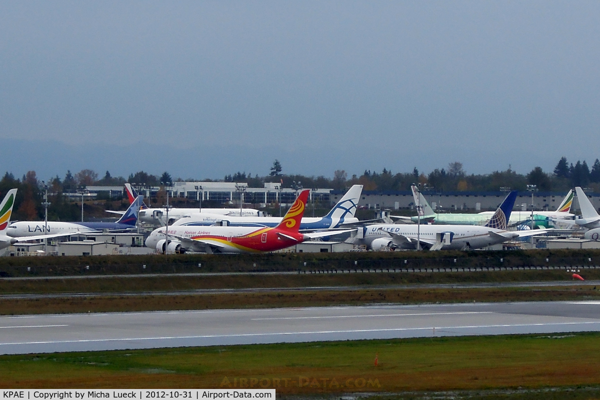 Snohomish County (paine Fld) Airport (PAE) - How many different airlines can you spot?