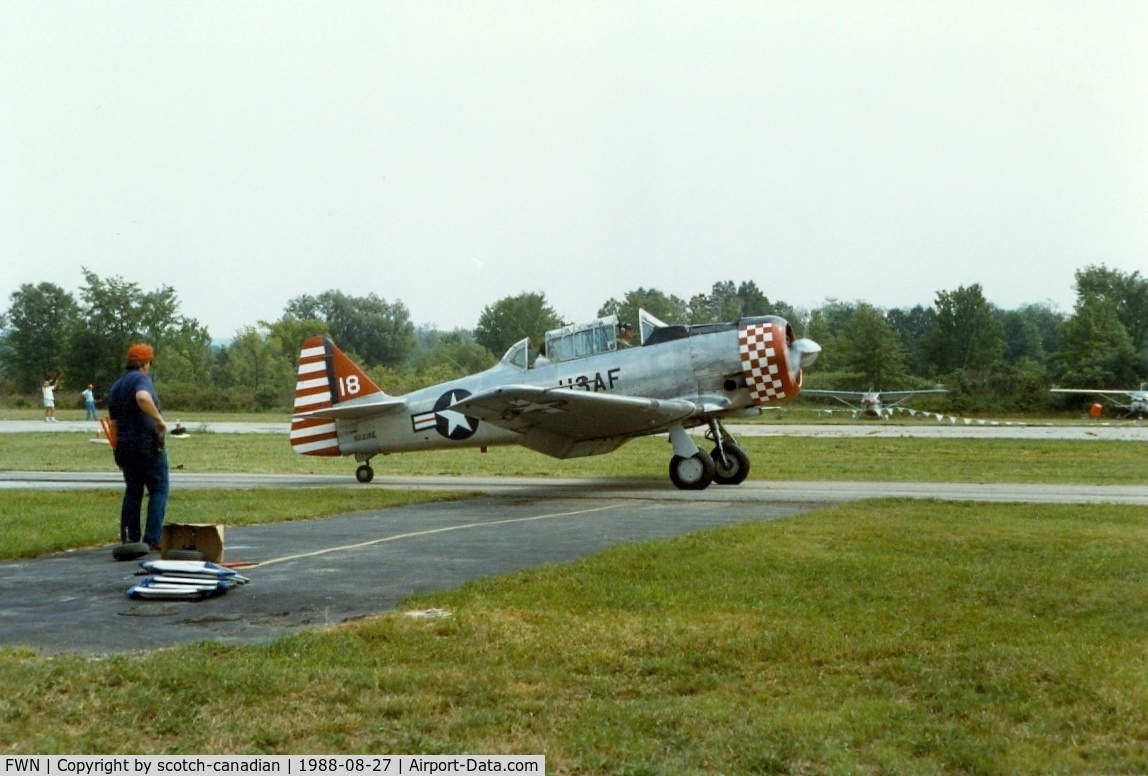 Sussex Airport (FWN) - North American AT-6 Texan at the 1988 Sussex New Jersey Air Show, Sussex, NJ
