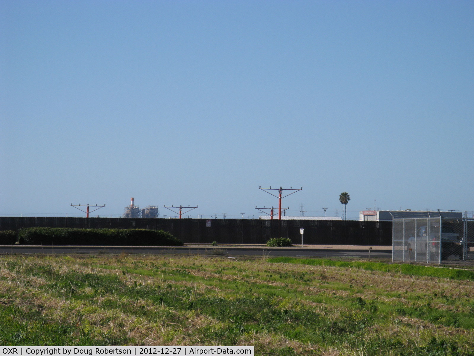 Oxnard Airport (OXR) - Recent Installation of Rwy 25 alignment approach lights-off and on-airport