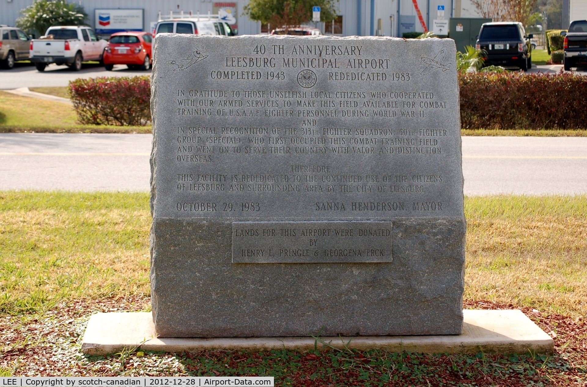 Leesburg International Airport (LEE) - 40th Anniversary Granite Marker at Leesburg International Airport, Leesburg, FL 