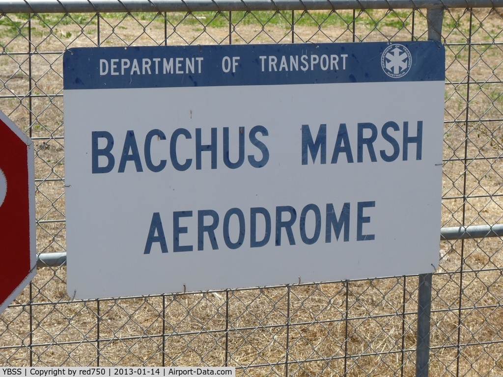 Bacchus Marsh Airport, Bacchus Marsh, Victoria Australia (YBSS) - Gate Sign, Bacchus Marsh Airfield,
