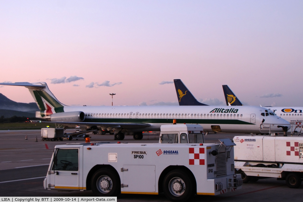 Fertilia Airport (Alghero Airport), Alghero, Sassari Italy (LIEA) - Alitalia, Ryanair and Air One