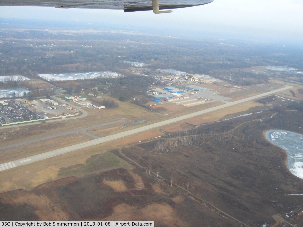Griffith-merrillville Airport (05C) - Departing Griffith, looking to the NE.