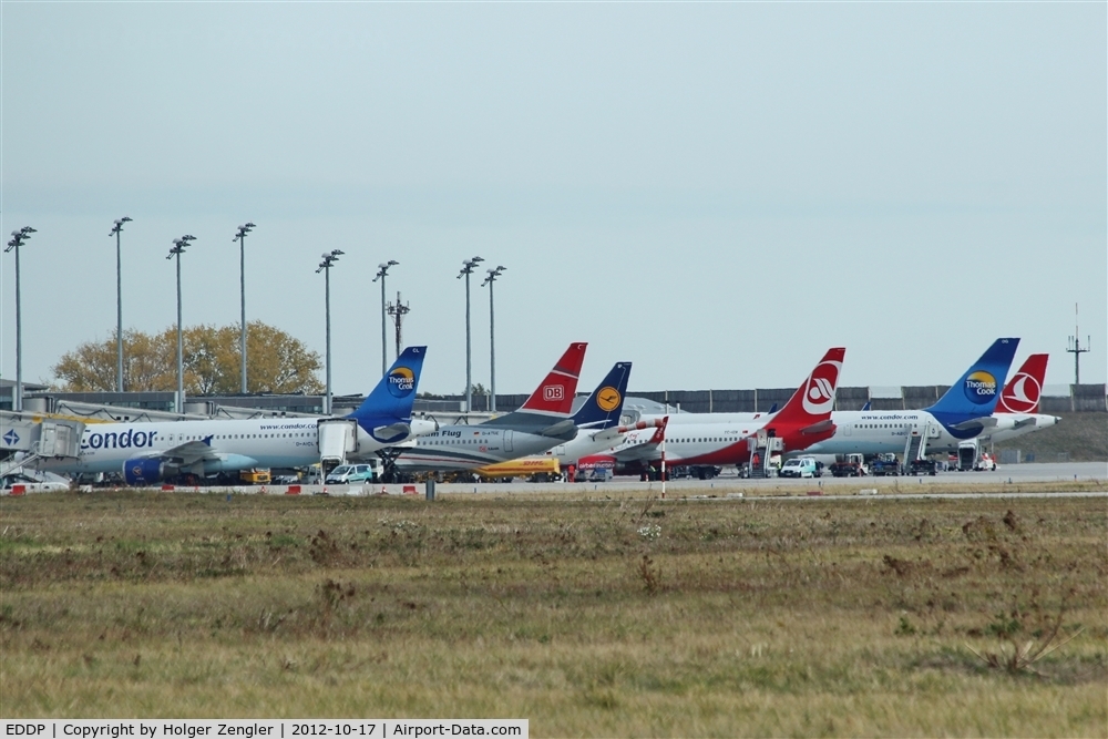 Leipzig/Halle Airport, Leipzig/Halle Germany (EDDP) - Precious colors on apron 1. Enjoy this beautiful view and keep it in your mind for long winter months...