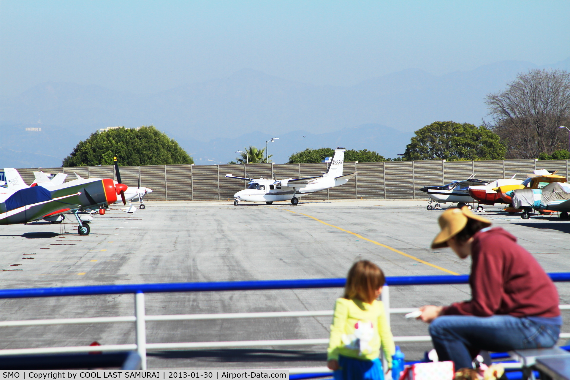 Santa Monica Municipal Airport (SMO) - A view of South-East run up area from the public view decks.