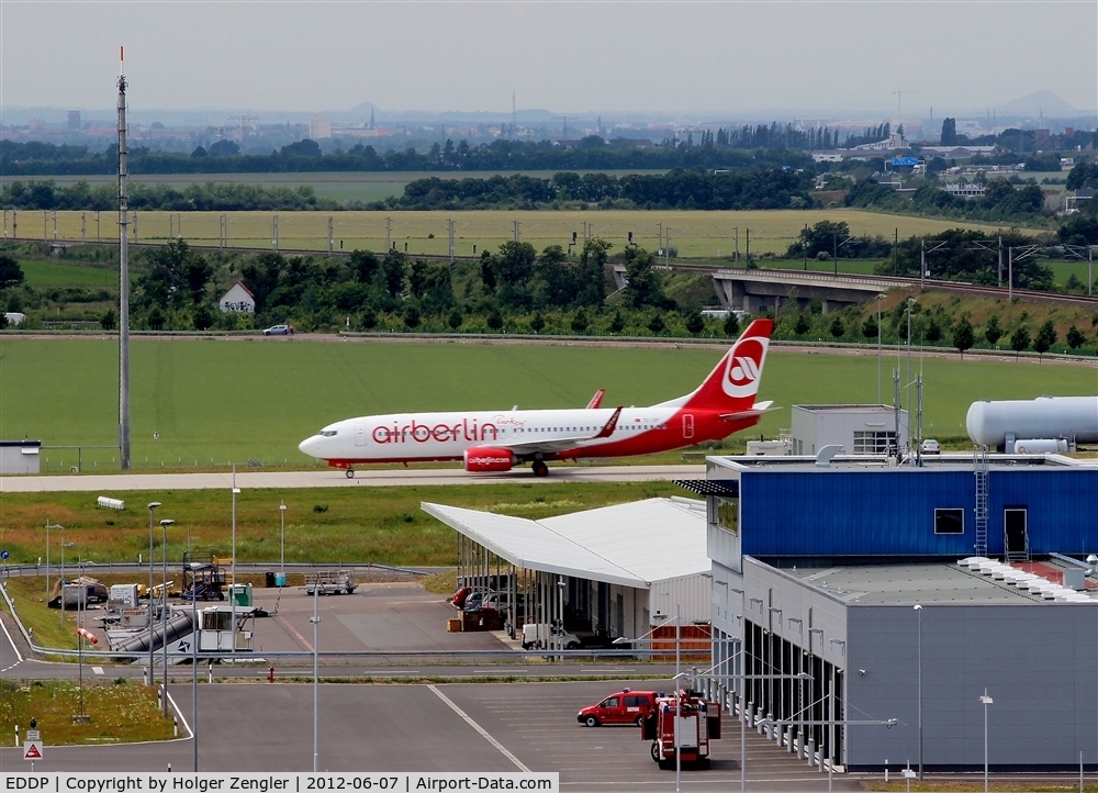 Leipzig/Halle Airport, Leipzig/Halle Germany (EDDP) - Westward view to fire station west and inbound traffic on taxiway W1....