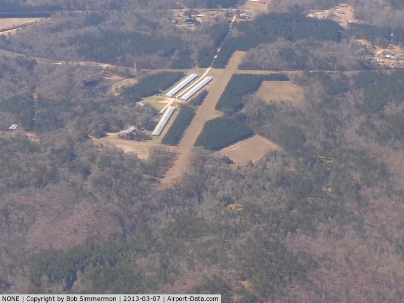 NONE Airport - Uncharted strip on Claremont Dr. near Jefferson, SC.  Looking south