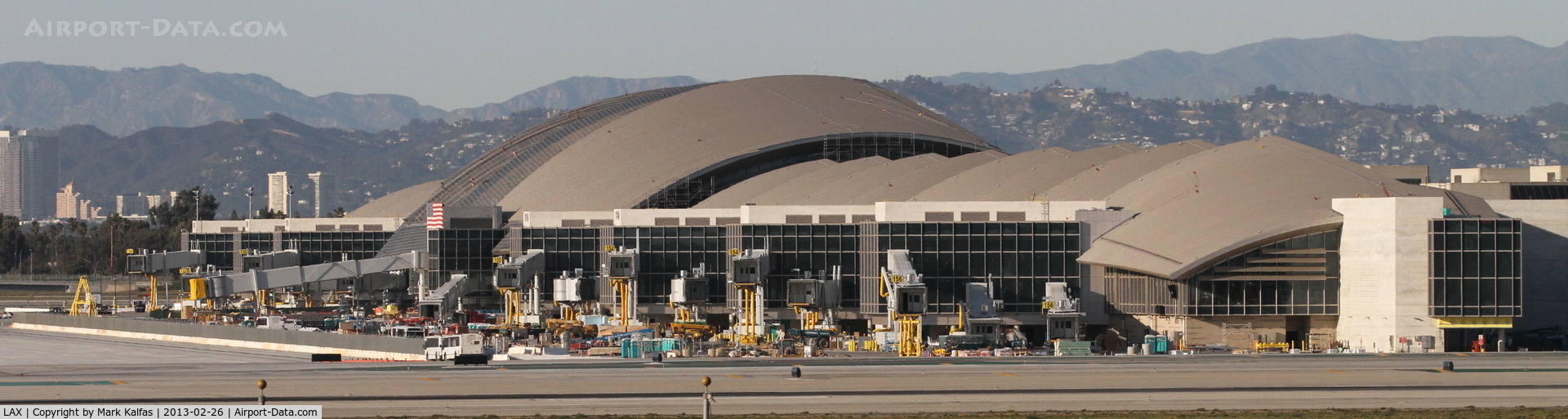 Los Angeles International Airport (LAX) - Tom Bradley International Terminal in the final phase of construction.