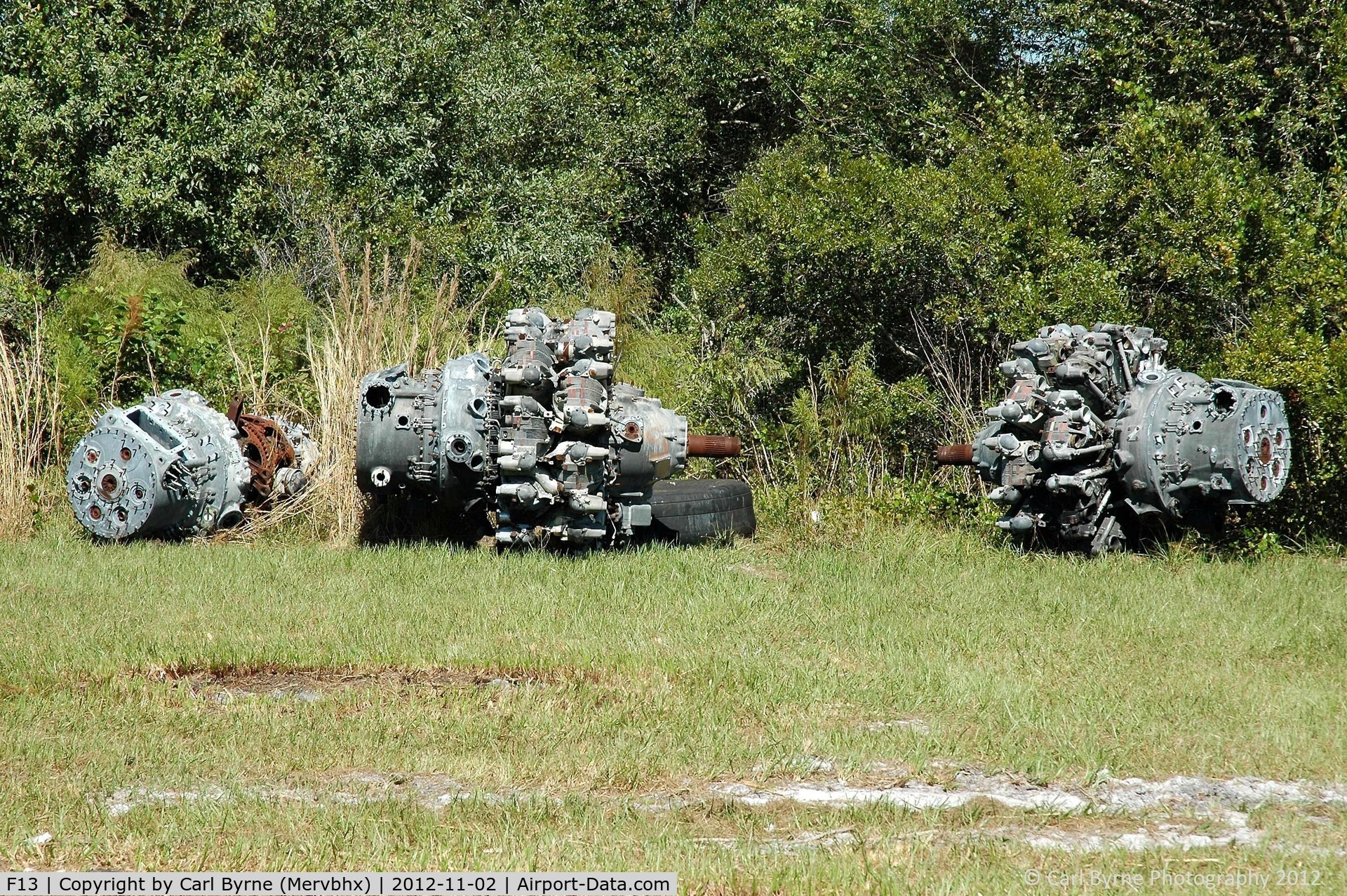 Shell Creek Airpark Airport (F13) - A pair of Douglas DC-3 engines.