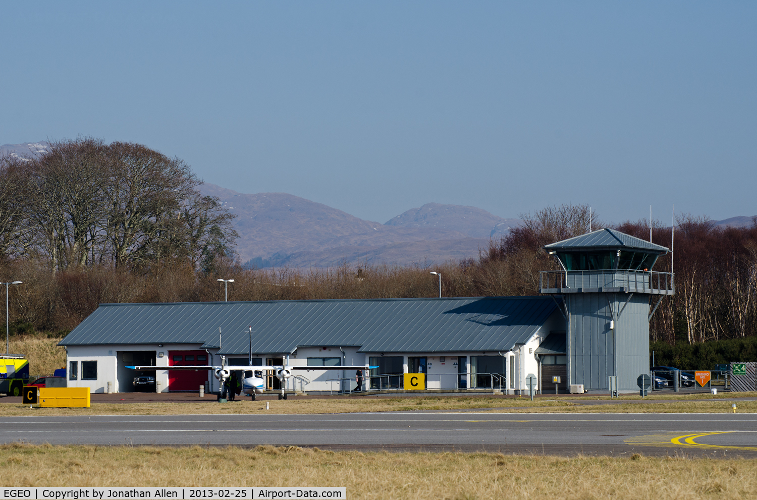 Oban Airport, Oban, Scotland United Kingdom (EGEO) - Oban Airport - terminal building.