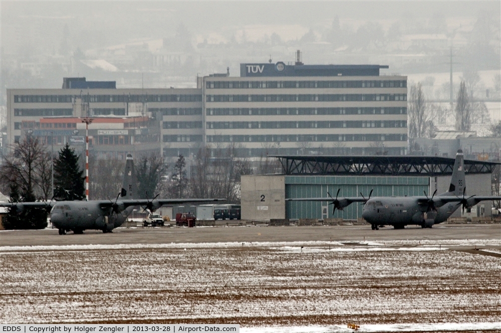 Stuttgart Echterdingen Airport, Stuttgart Germany (EDDS) - View to military part of STR opposite to terminal buildings...