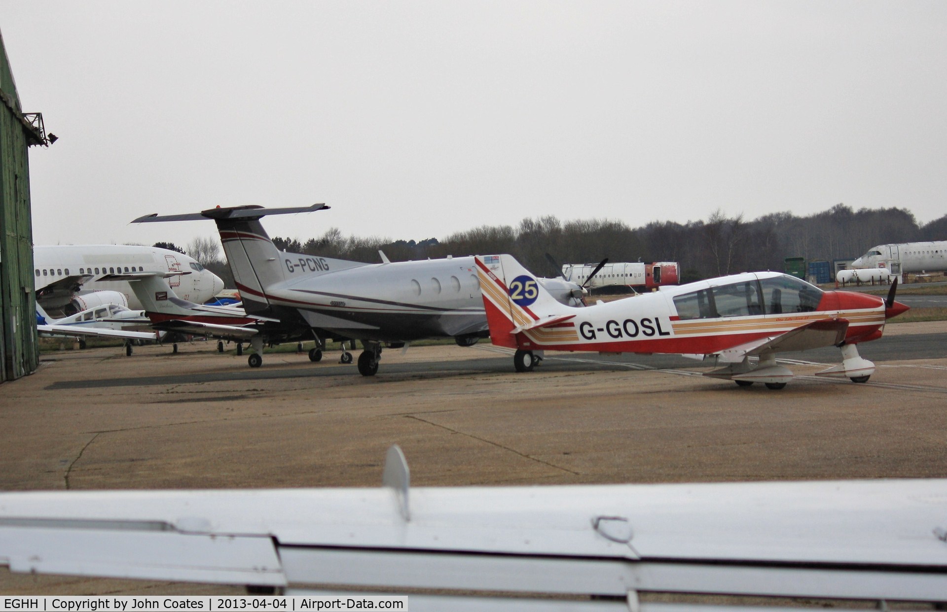 Bournemouth Airport, Bournemouth, England United Kingdom (EGHH) - Busy at Airtime North plus BAC 1-11 at fire practice dump