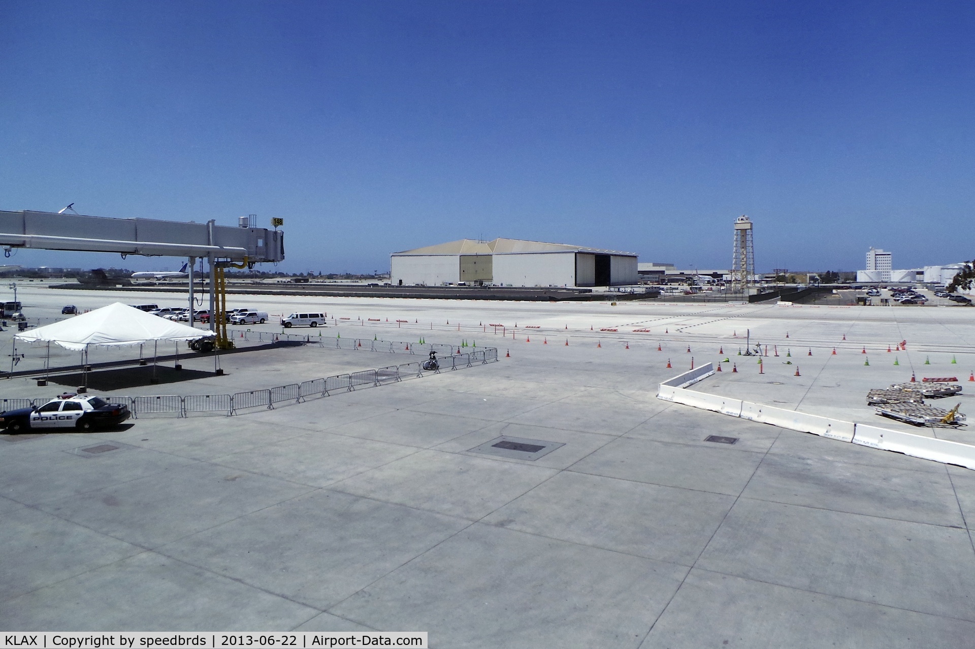 Los Angeles International Airport (LAX) - View of the apron at Gate 148 at the new Tom Bradley International Terminal on 