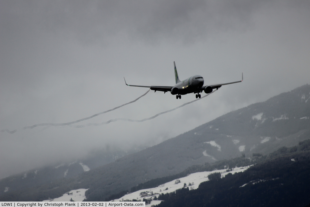 Innsbruck Airport, Innsbruck Austria (LOWI) - landing on Runway 26 from Amsterdam