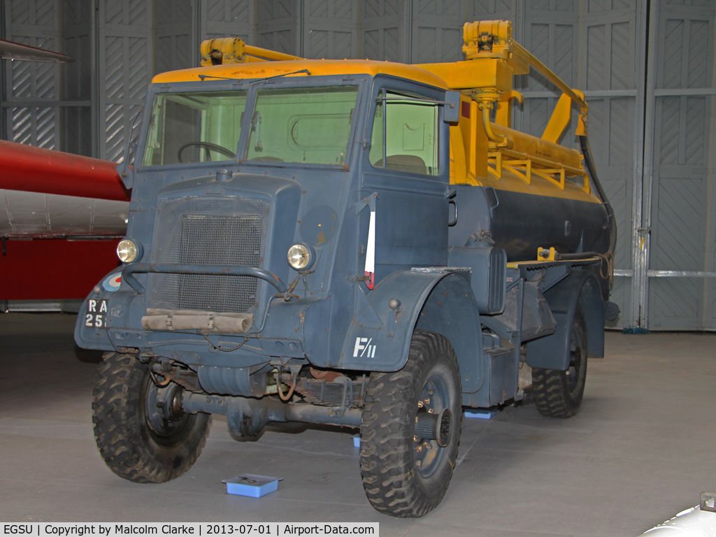 Duxford Airport, Cambridge, England United Kingdom (EGSU) - World War II RAF fuel bowser, Imperial War Museum Duxford, July 2013.