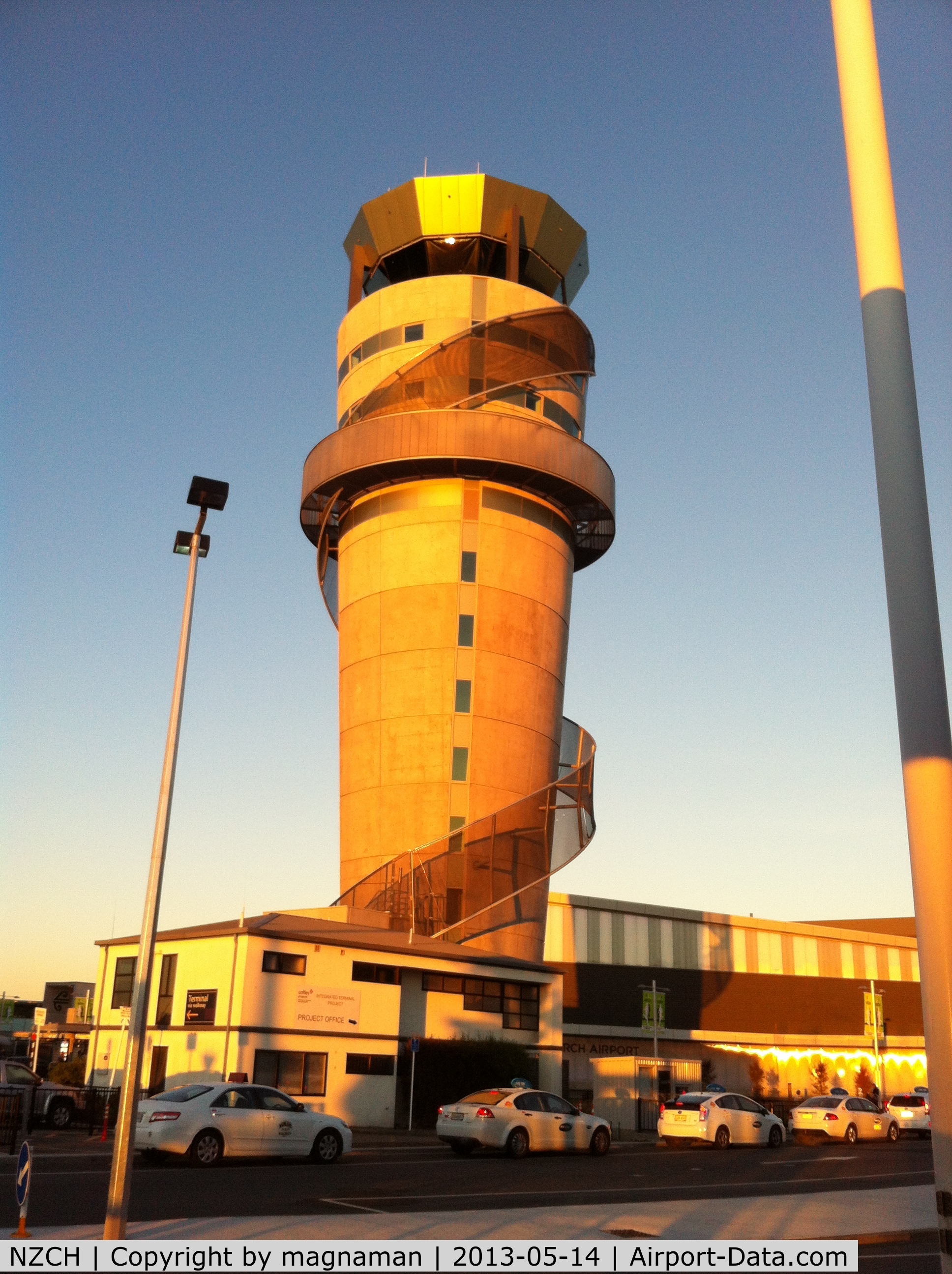 Christchurch International Airport, Christchurch New Zealand (NZCH) - Tower in crisp morning sun