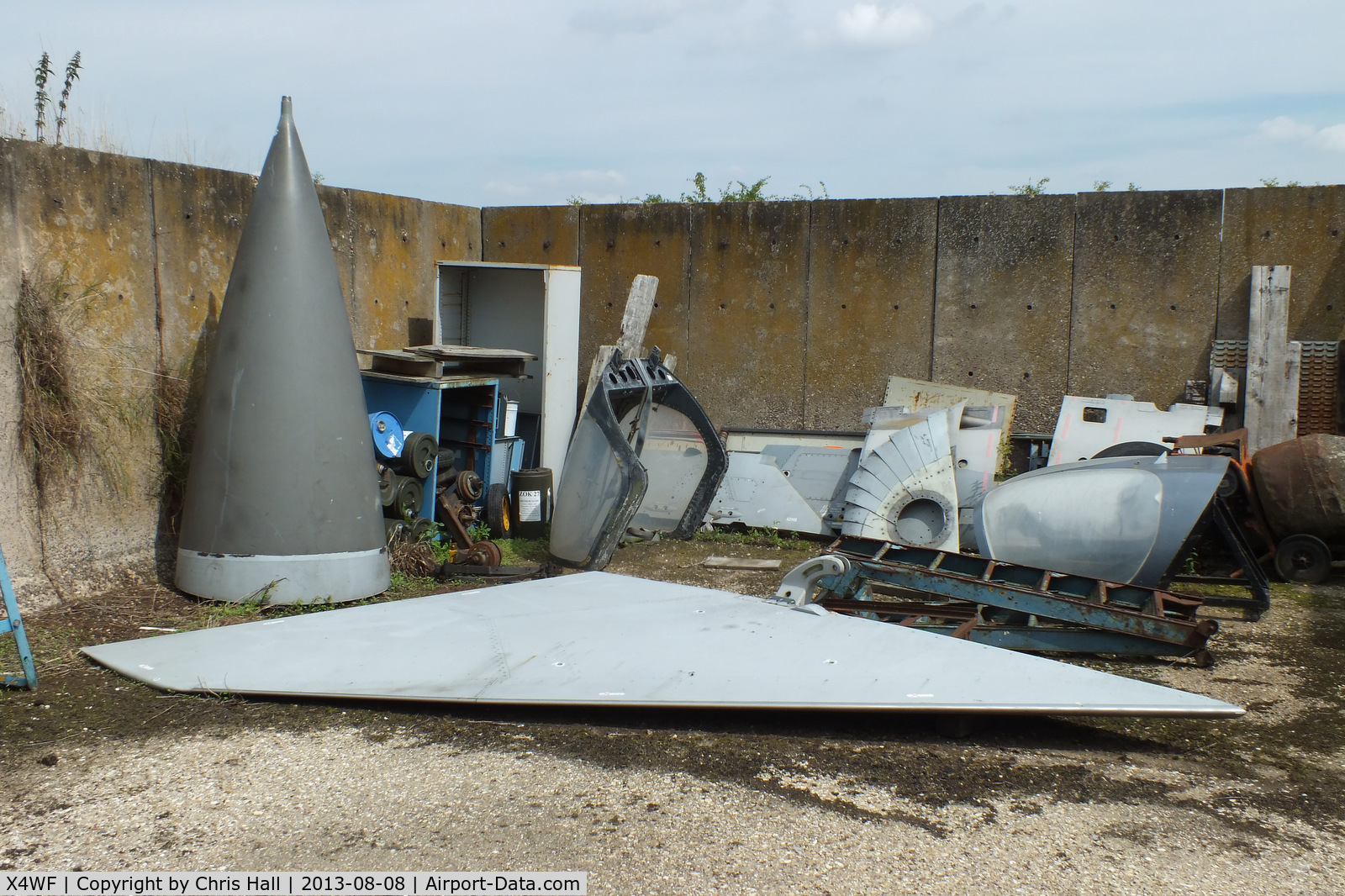 X4WF Airport - Tornado and Lightning parts stored on a farm a few miles south of RAF Coningsby