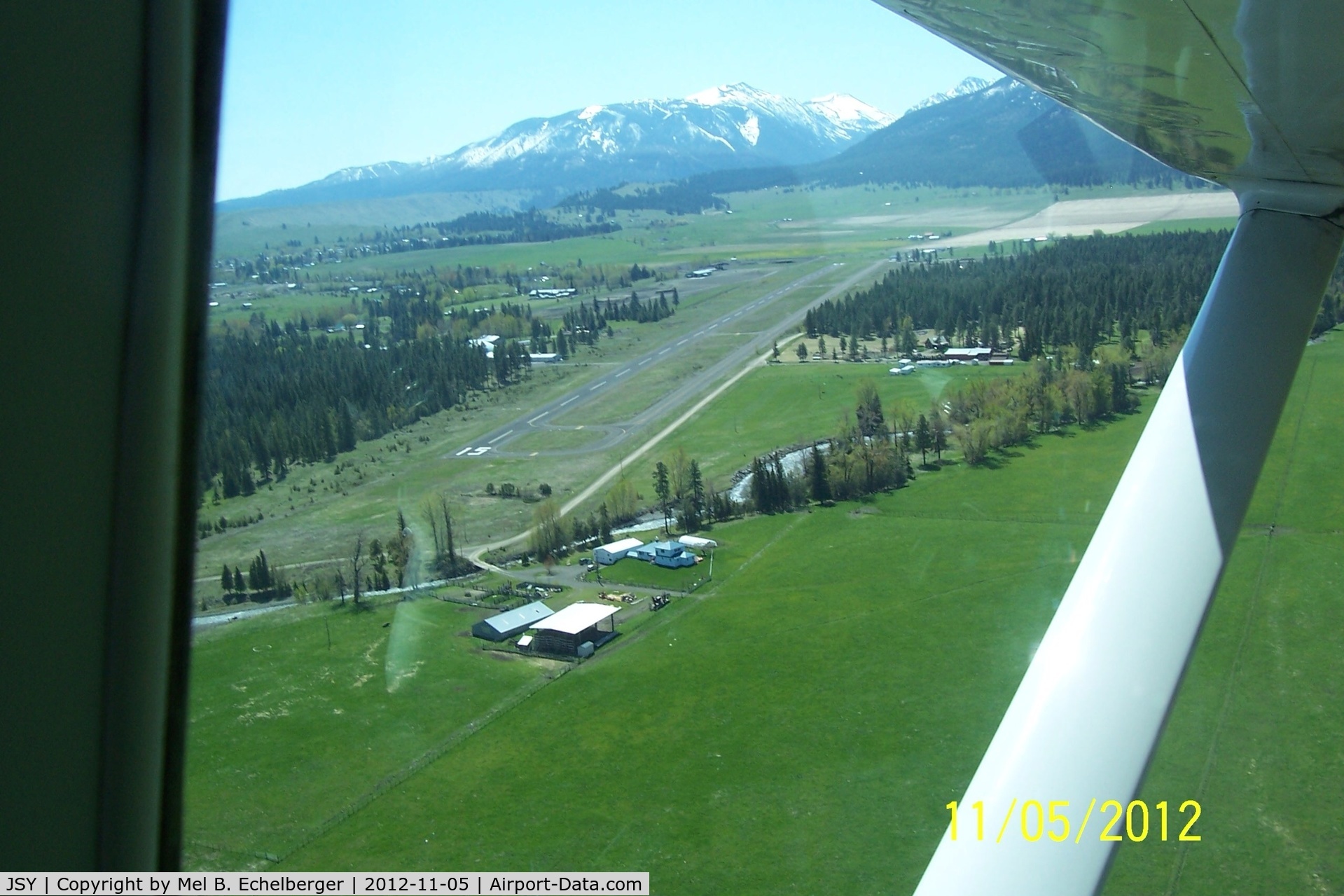 Joseph State Airport (JSY) - Doing the Oregon Air Tour, we dropped in here for a short visit. Very nice day, and a small pioneer cemetery next to the runway.