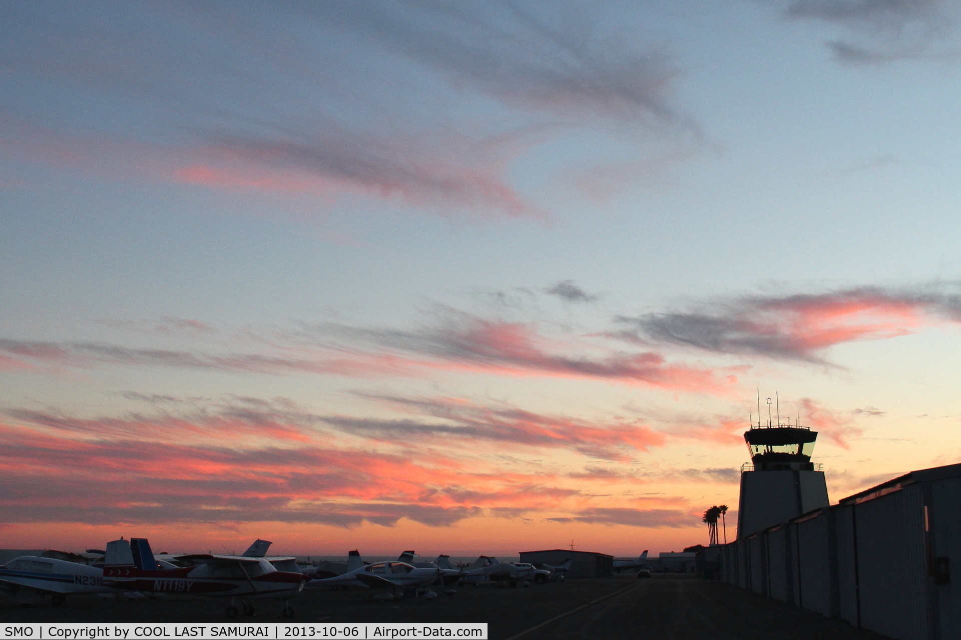 Santa Monica Municipal Airport (SMO) - A view from the upper North parking