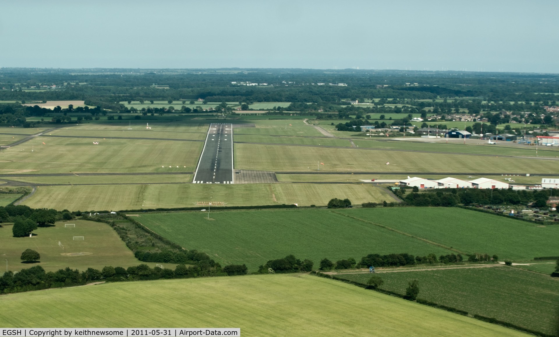 Norwich International Airport, Norwich, England United Kingdom (EGSH) - Landing onto runway 09 !