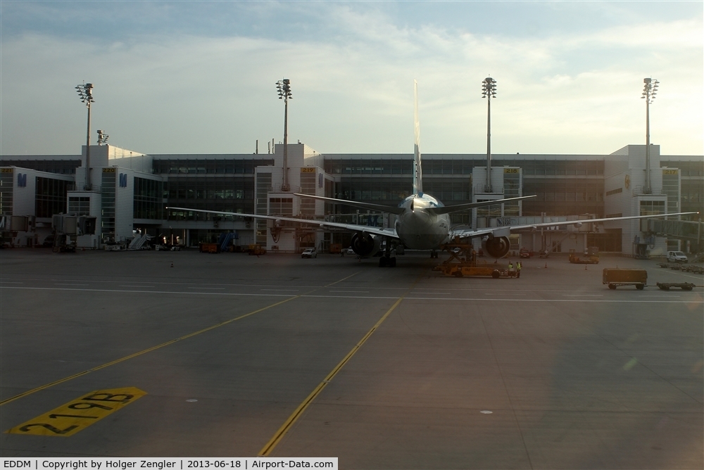 Munich International Airport (Franz Josef Strauß International Airport), Munich Germany (EDDM) - View to stand 219....