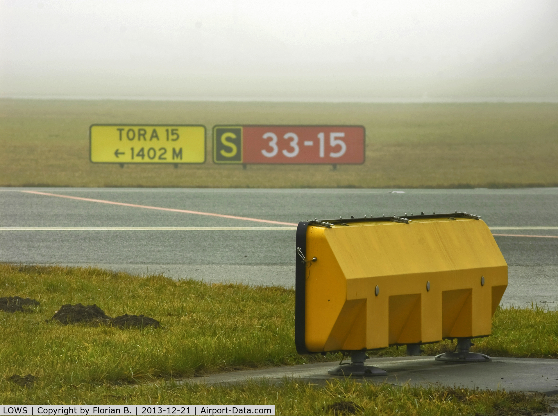 Salzburg Airport, Salzburg Austria (LOWS) - Runway sign