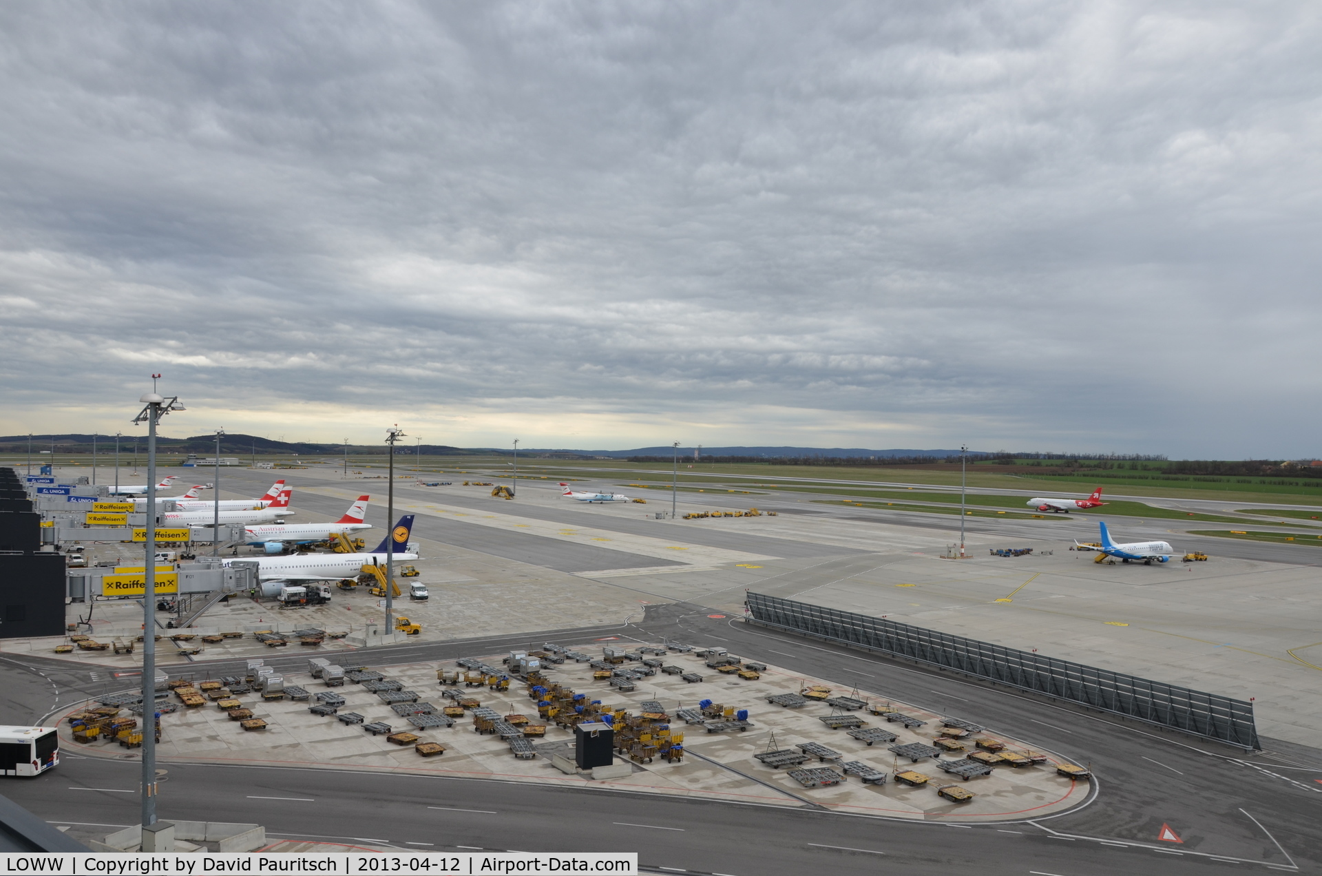 Vienna International Airport, Vienna Austria (LOWW) - View from the visitors deck.