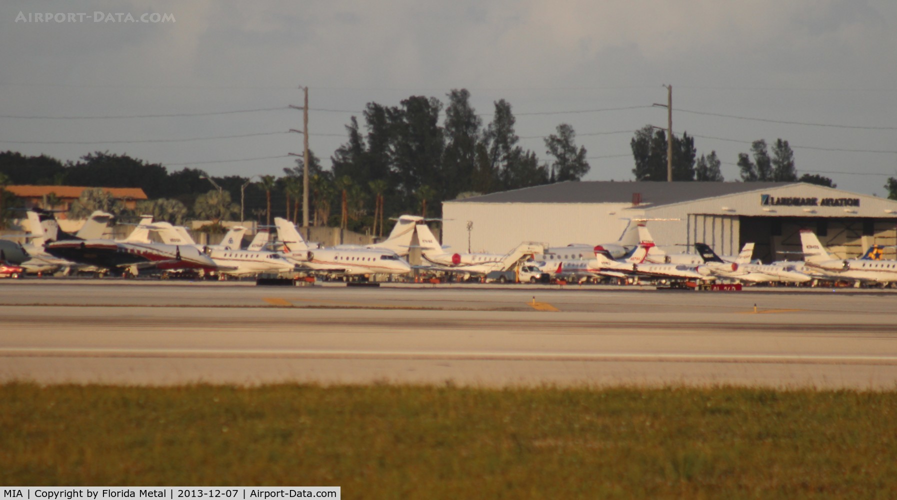 Miami International Airport (MIA) - More crowded ramps at Landmark Aviation FBO for the art show 
