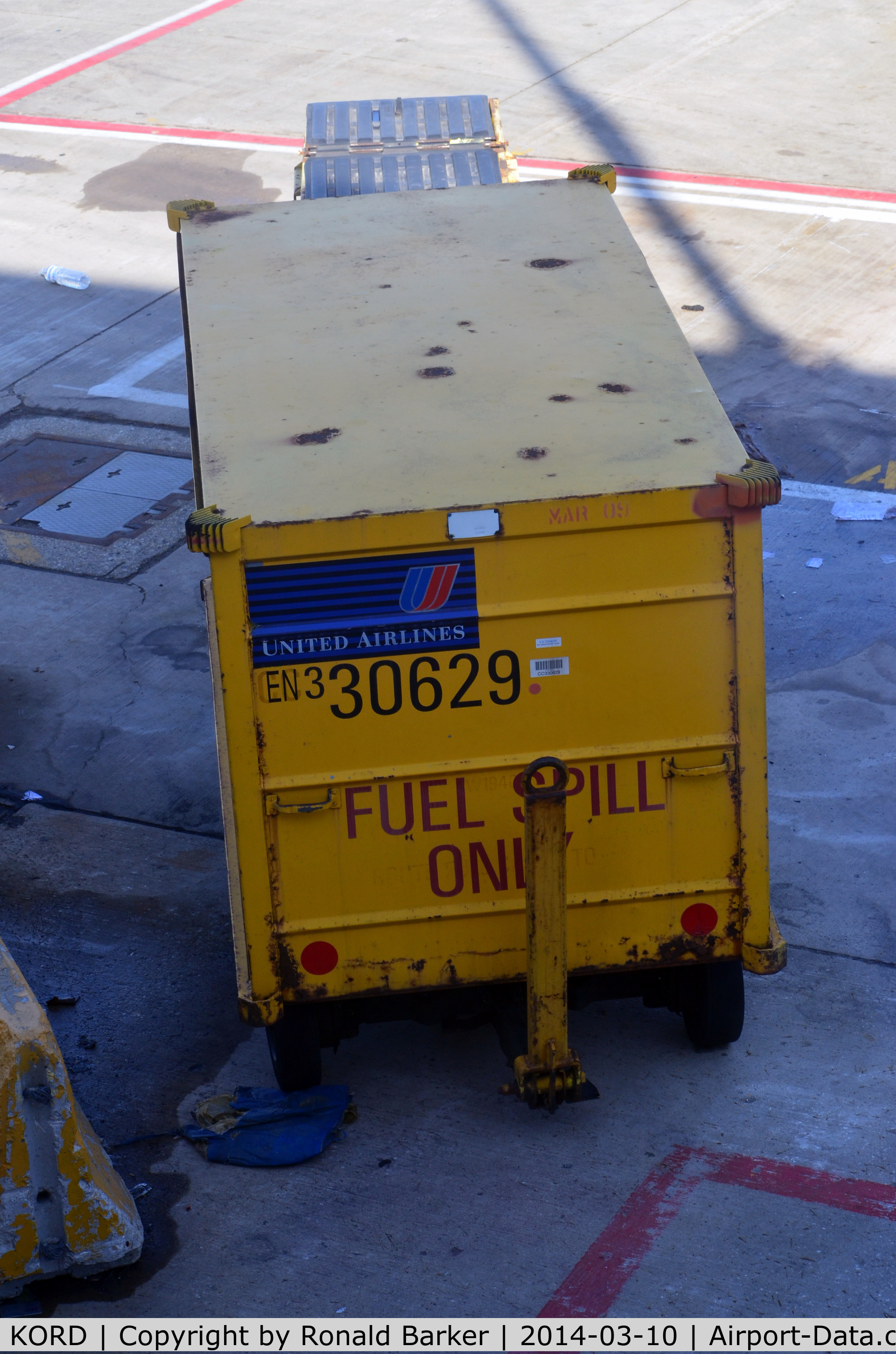 Chicago O'hare International Airport (ORD) - Fuel Spill clean up cart number 30629 at O'Hare