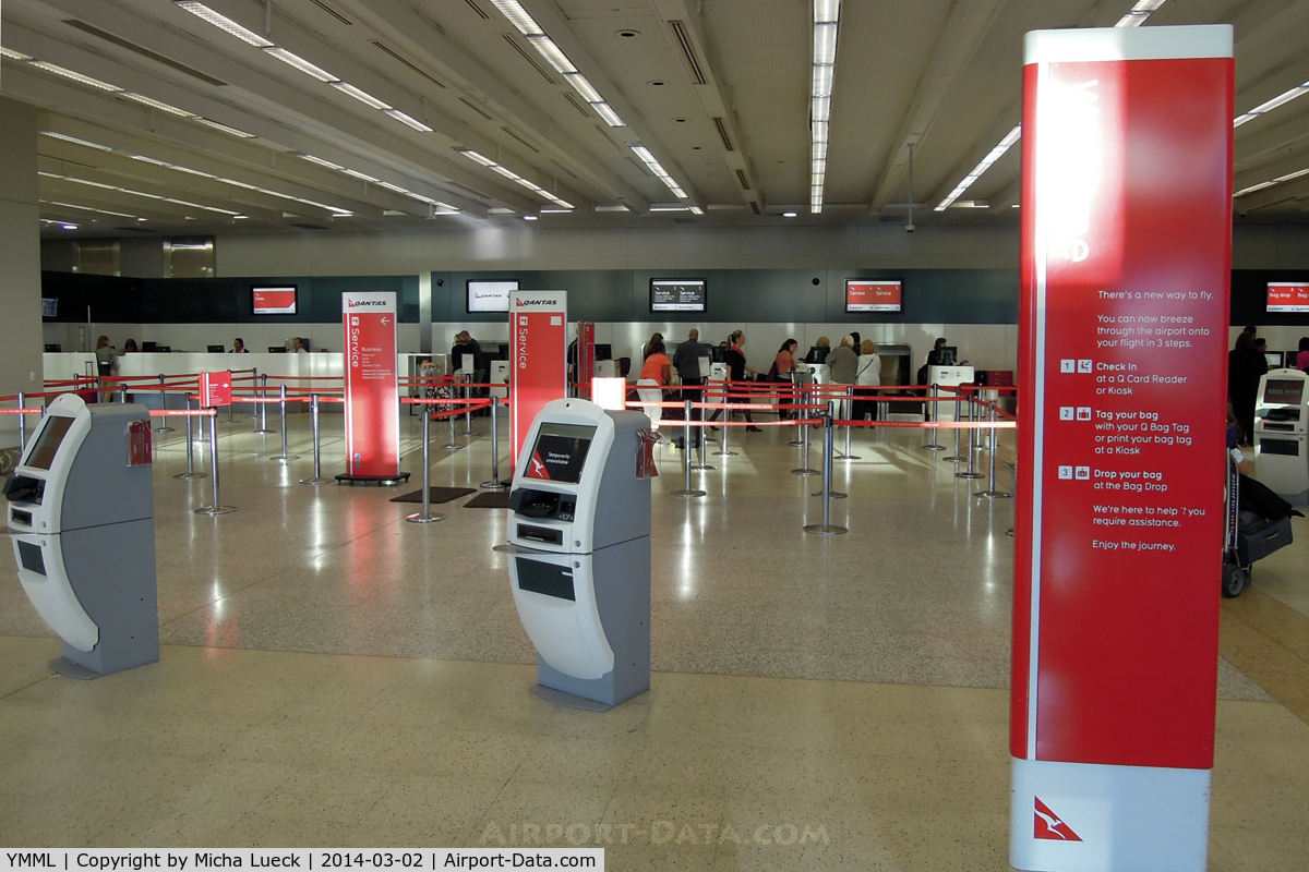 Melbourne International Airport, Tullamarine, Victoria Australia (YMML) - Qantas check-in area