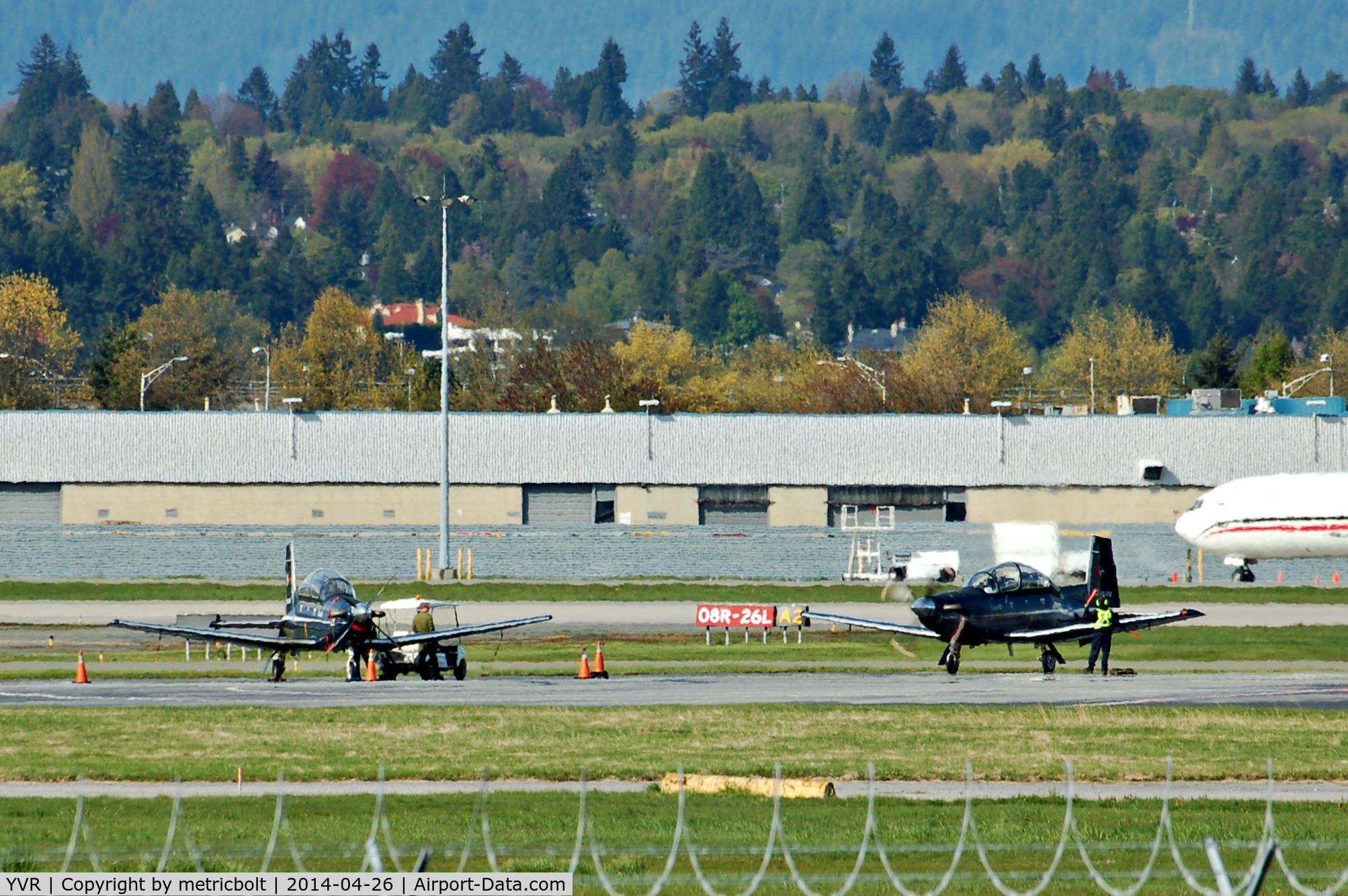 Vancouver International Airport, Vancouver, British Columbia Canada (YVR) - Canadian Forces Raytheon CT-156 Harvards at YVR