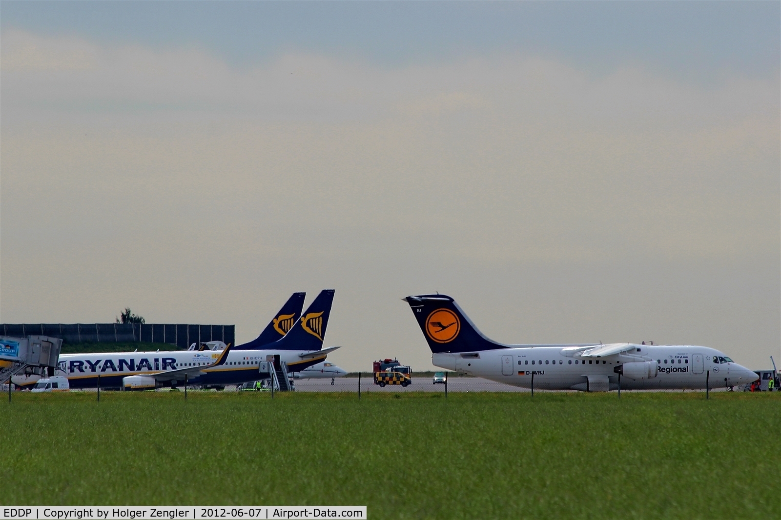 Leipzig/Halle Airport, Leipzig/Halle Germany (EDDP) - Western view to apron 1....