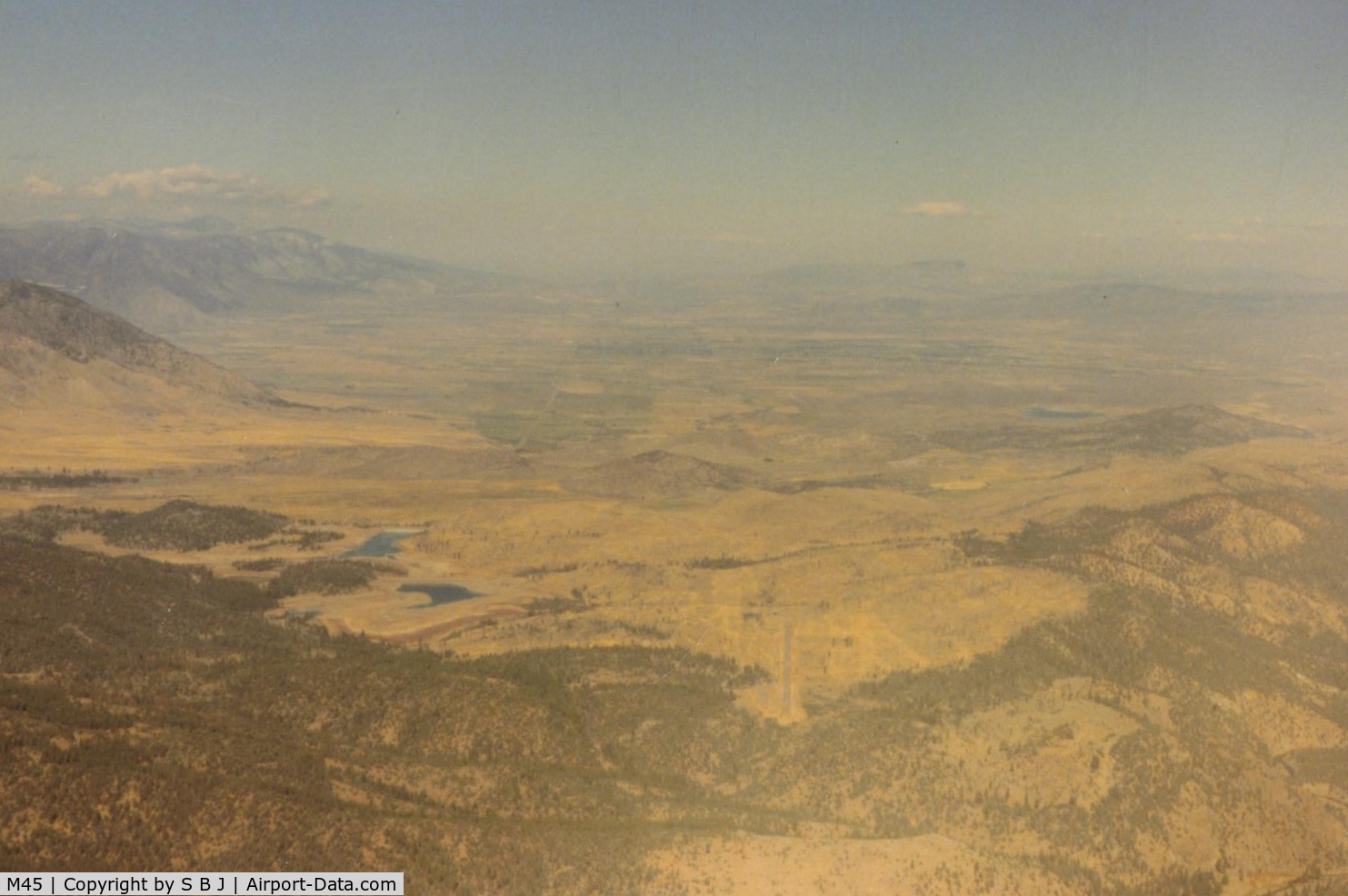 Alpine County Airport (M45) - Looking at Alpine from the south with the Minden Valley in Nevada,in far distance. 