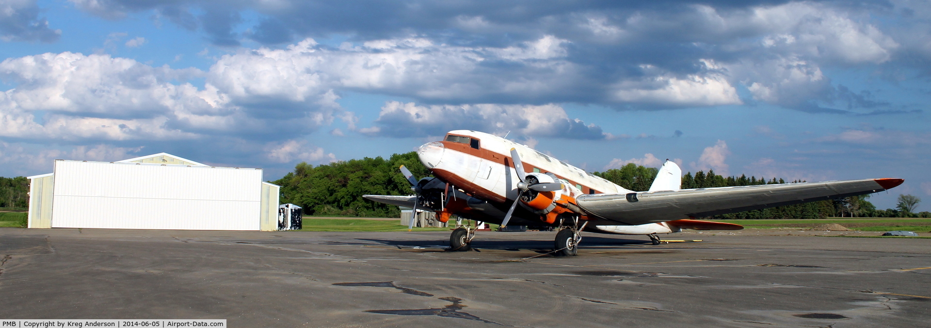 Pembina Municipal Airport (PMB) - Taking it back to 1943 with this Douglas DC-3 on the ramp. Definitely not what I was expecting to find at this rural airport on the Canadian border!