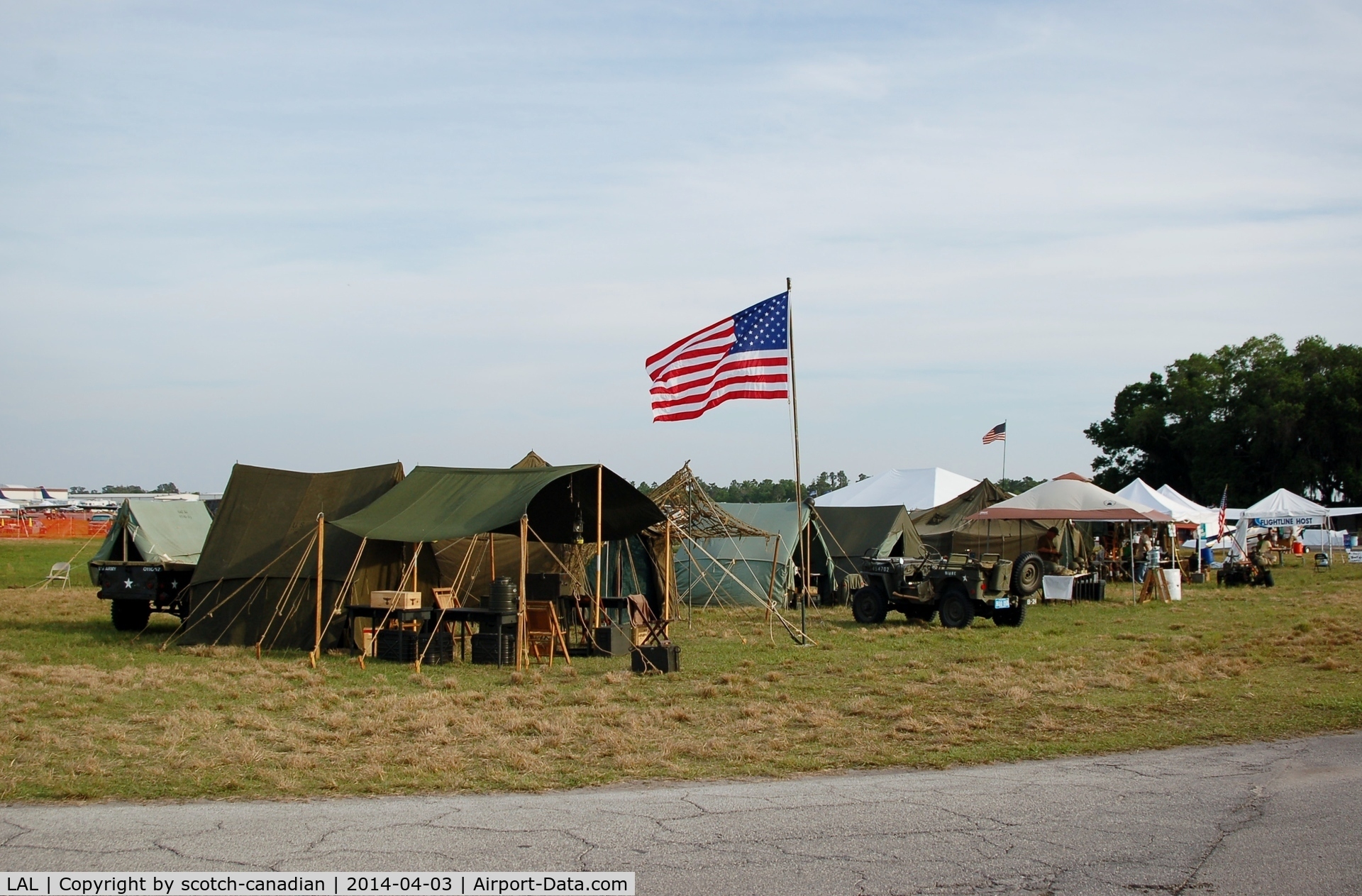 Lakeland Linder Regional Airport (LAL) - WW II Military Reenactment Camp at 2014 Sun n Fun, Lakeland Linder Regional Airport, Lakeland, FL