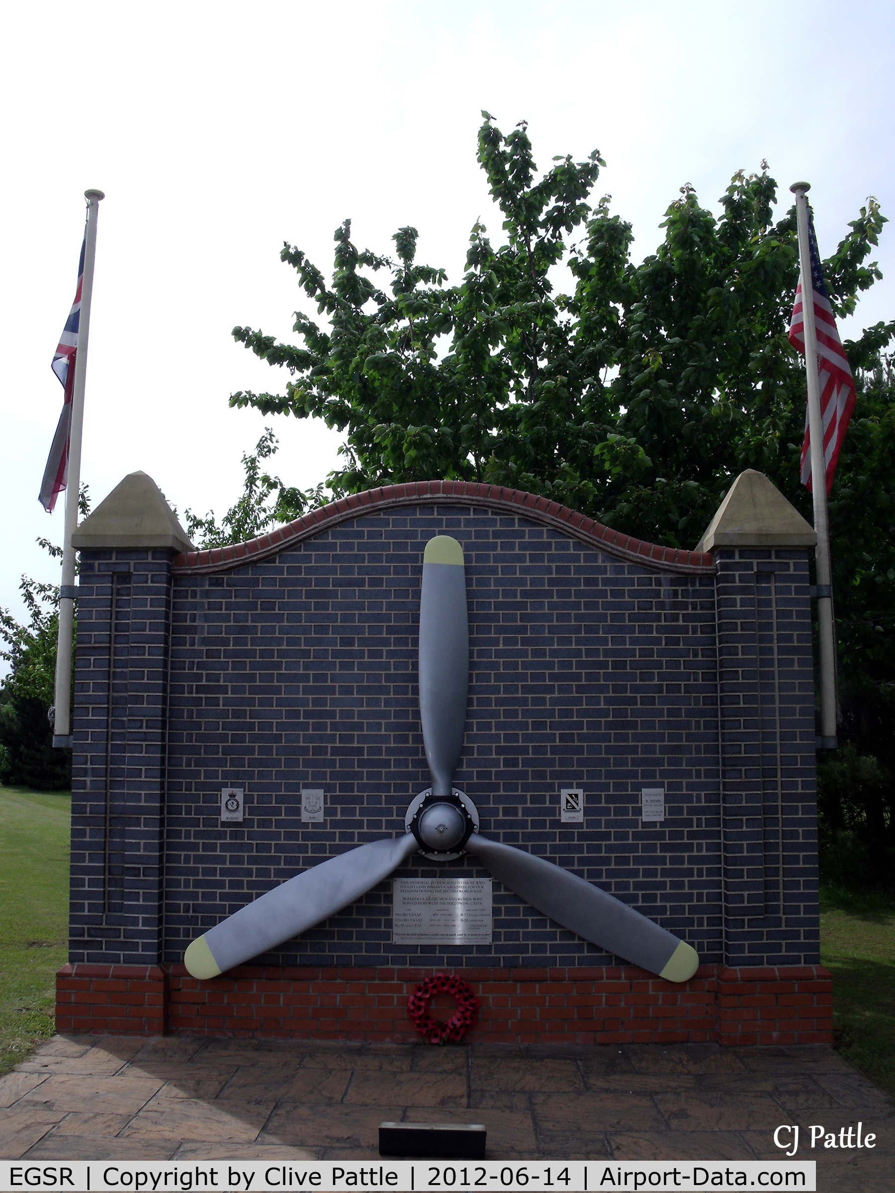 Earls Colne Airfield Airport, Halstead, England United Kingdom (EGSR) - Memorial to WWII USAF Airmen at Earl's Colne EGSR