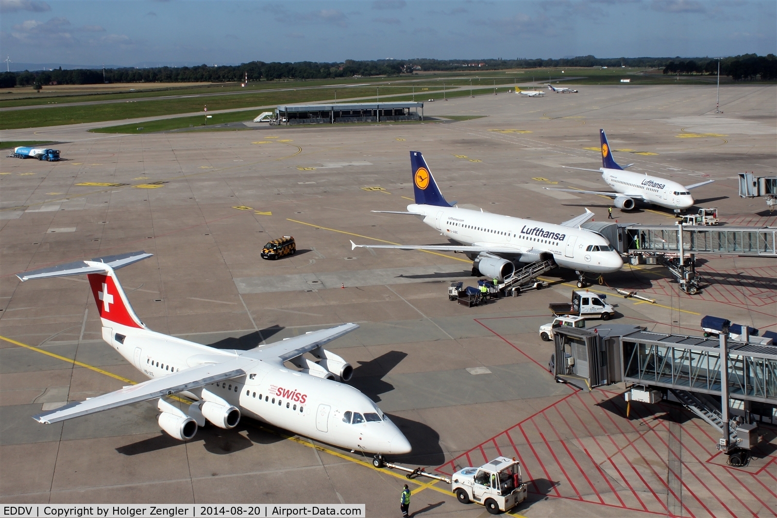 Hanover/Langenhagen International Airport, Hanover Germany (EDDV) - South-westerm view from visitor´s terrace......